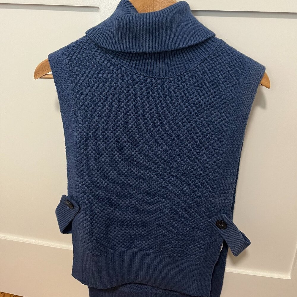 blue sweater vest